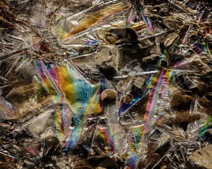 Phénomène de l'effet de prisme sur la glace!