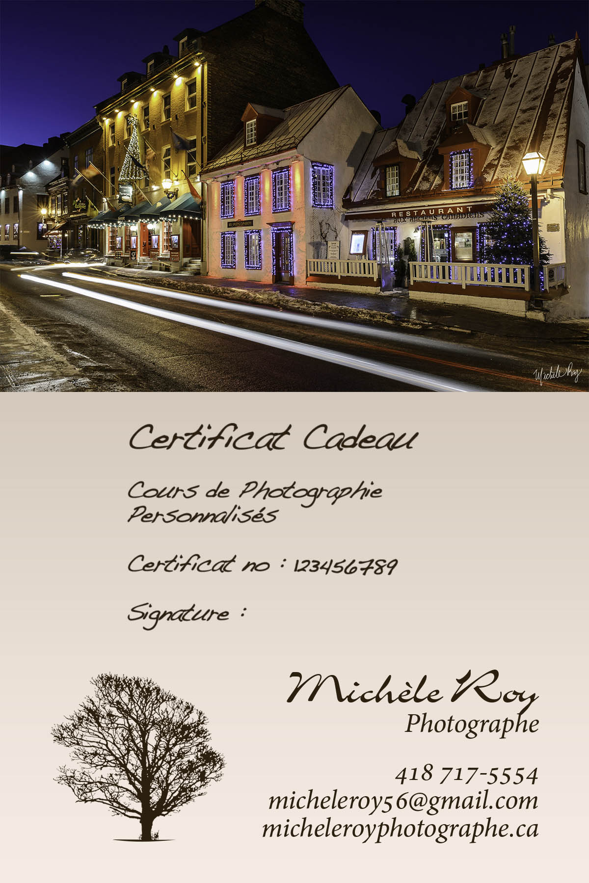 Certificat cadeau