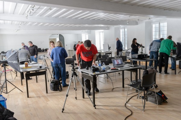 Mise en place de la session pratique au Domaine de Maizerets.